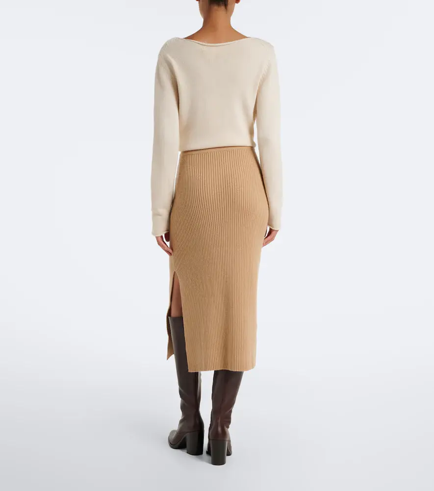 Jardin des Orangers Virgin wool and cashmere midi skirt | Thumbnail 6 Jardin des Orangers Virgin wool and cashmere midi skirt | Thumbnail 6