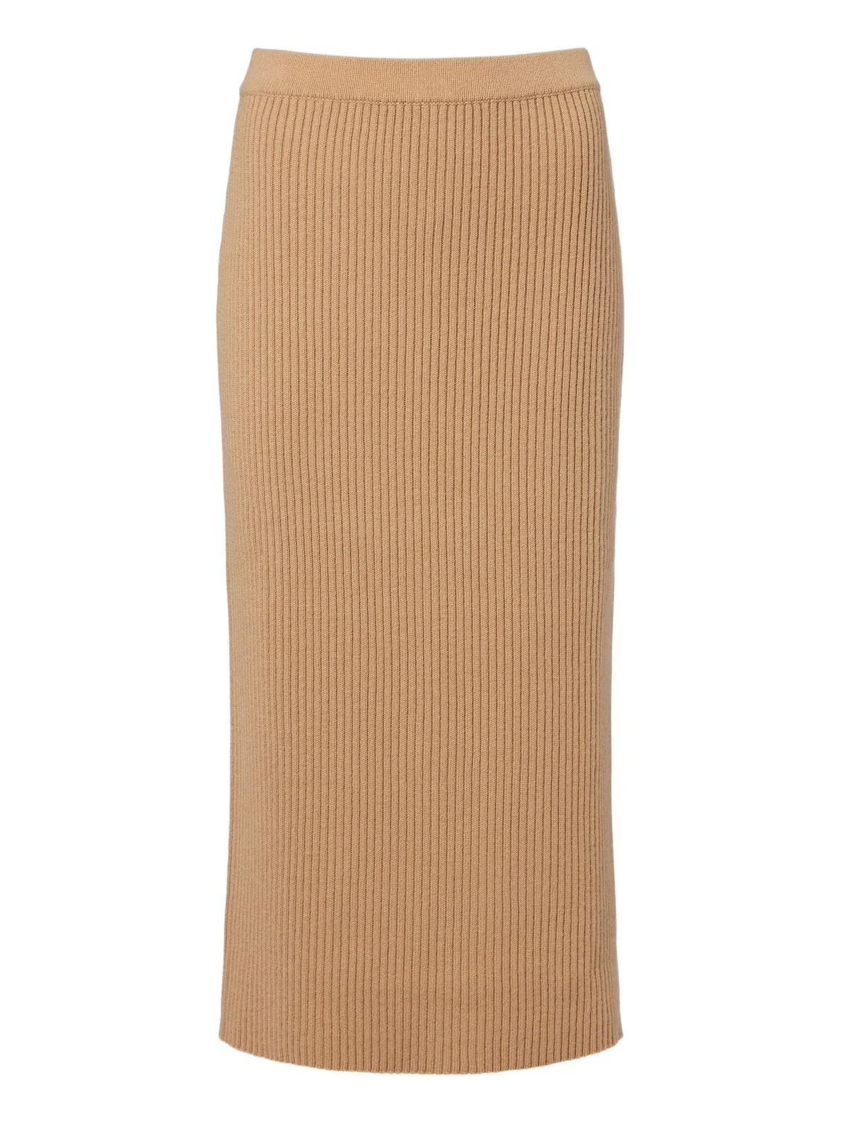 Virgin wool and cashmere midi skirt