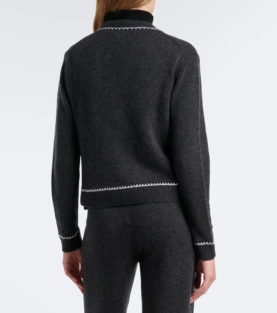 Jardin des Orangers Virgin wool and cashmere cardigan | Thumbnail 3