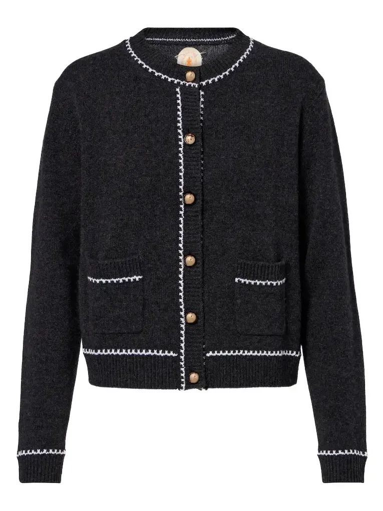 Virgin wool and cashmere cardigan Virgin wool and cashmere cardigan