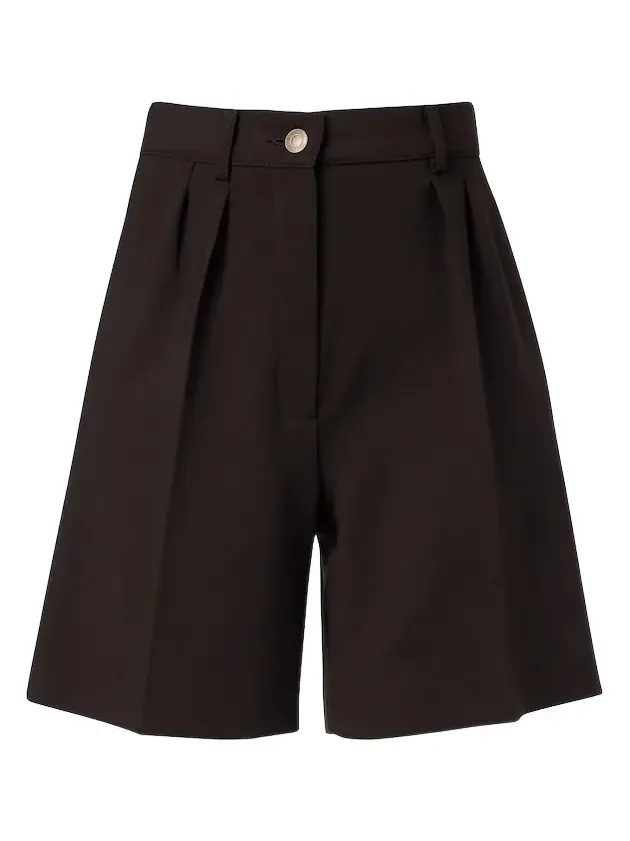 Wool-blend Bermuda shorts