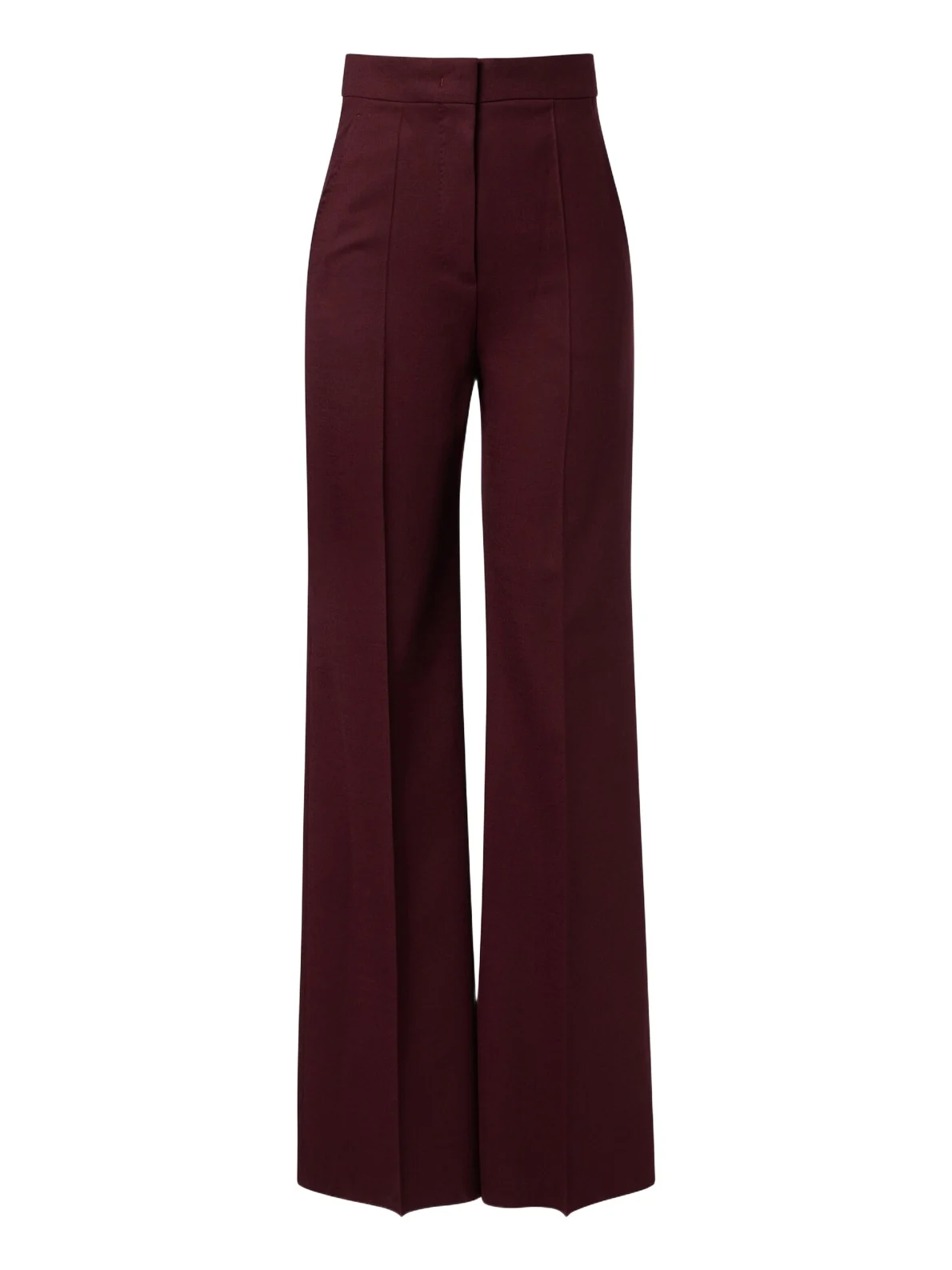 Wool-blend wide-leg pants