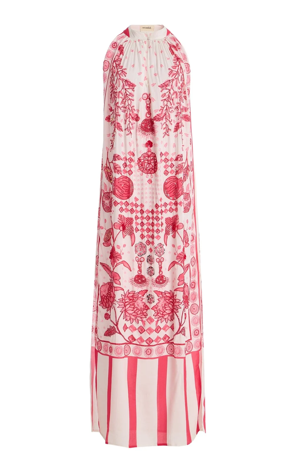 Exclusive Sundowner Hand-Beaded Crepe de Chine Maxi Dress