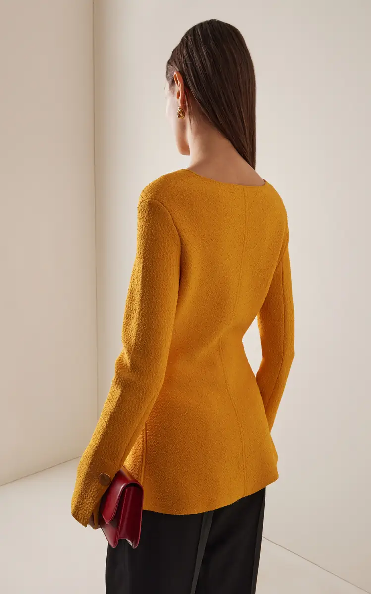 Proenza Schouler Sukki Draped Boucle Knit Jacket | Thumbnail 4 Proenza Schouler Sukki Draped Boucle Knit Jacket | Thumbnail 4