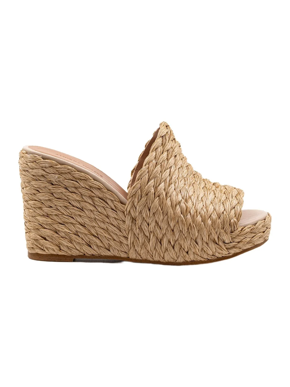 Andrea Gomez Exclusive Gloria Raffia Wedge Sandals