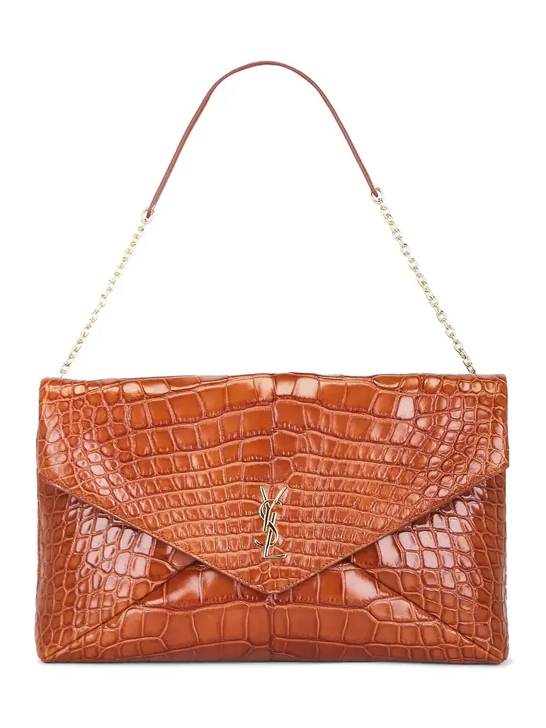 Saint Laurent XXL Alligator Envelope On Chain Bag