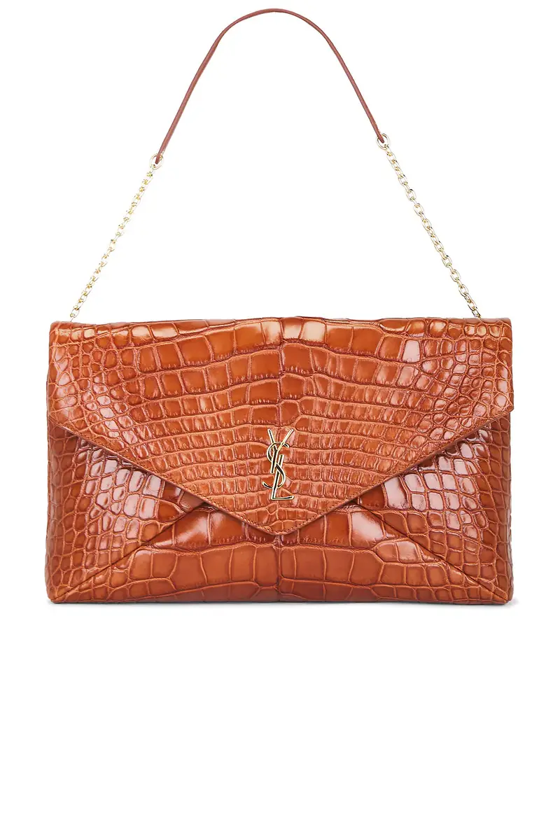 Saint Laurent XXL Alligator Envelope On Chain Bag | Image 1 Saint Laurent XXL Alligator Envelope On Chain Bag | Image 1