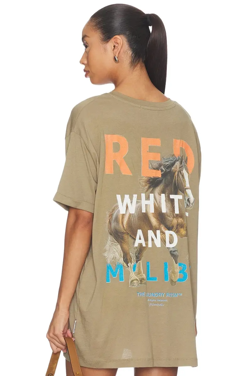 Red White And Malibu Oversized Tee Red White And Malibu Oversized Tee
