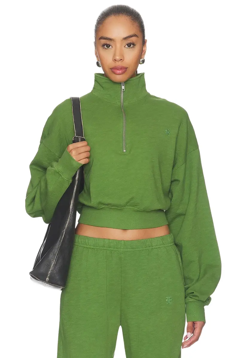 Cropped Half-zip Sweatshirt Cropped Half-zip Sweatshirt