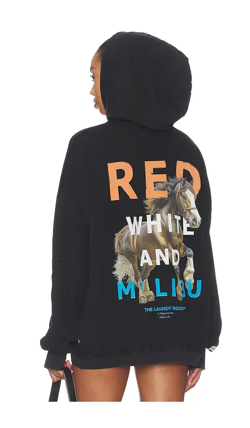The Laundry Room Red White And Malibu Hideout Hoodie | Image 1 The Laundry Room Red White And Malibu Hideout Hoodie | Image 1