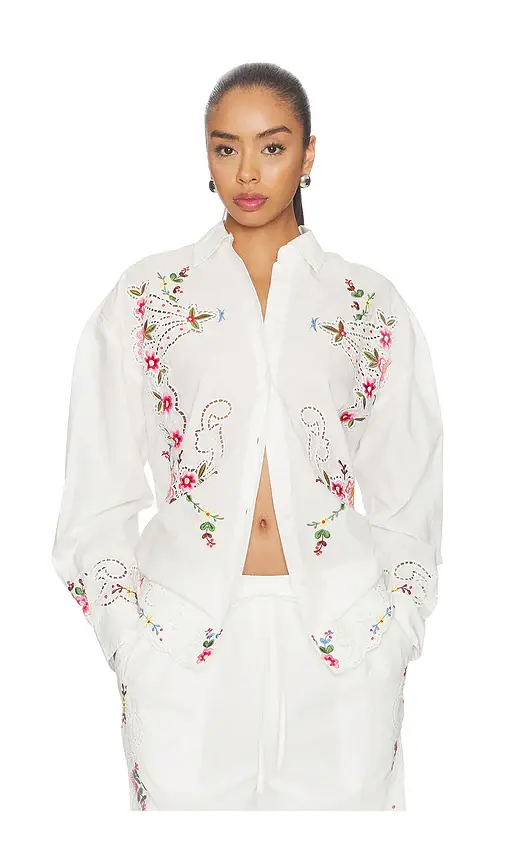 Essentiel Antwerp Jayme Embroidered Shirt | Image 1 Essentiel Antwerp Jayme Embroidered Shirt | Image 1