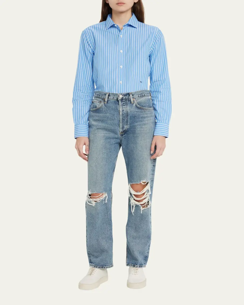 Hommegirls Stripe Classic Button-Up Cotton Shirt | Thumbnail 2 Hommegirls Stripe Classic Button-Up Cotton Shirt | Thumbnail 2