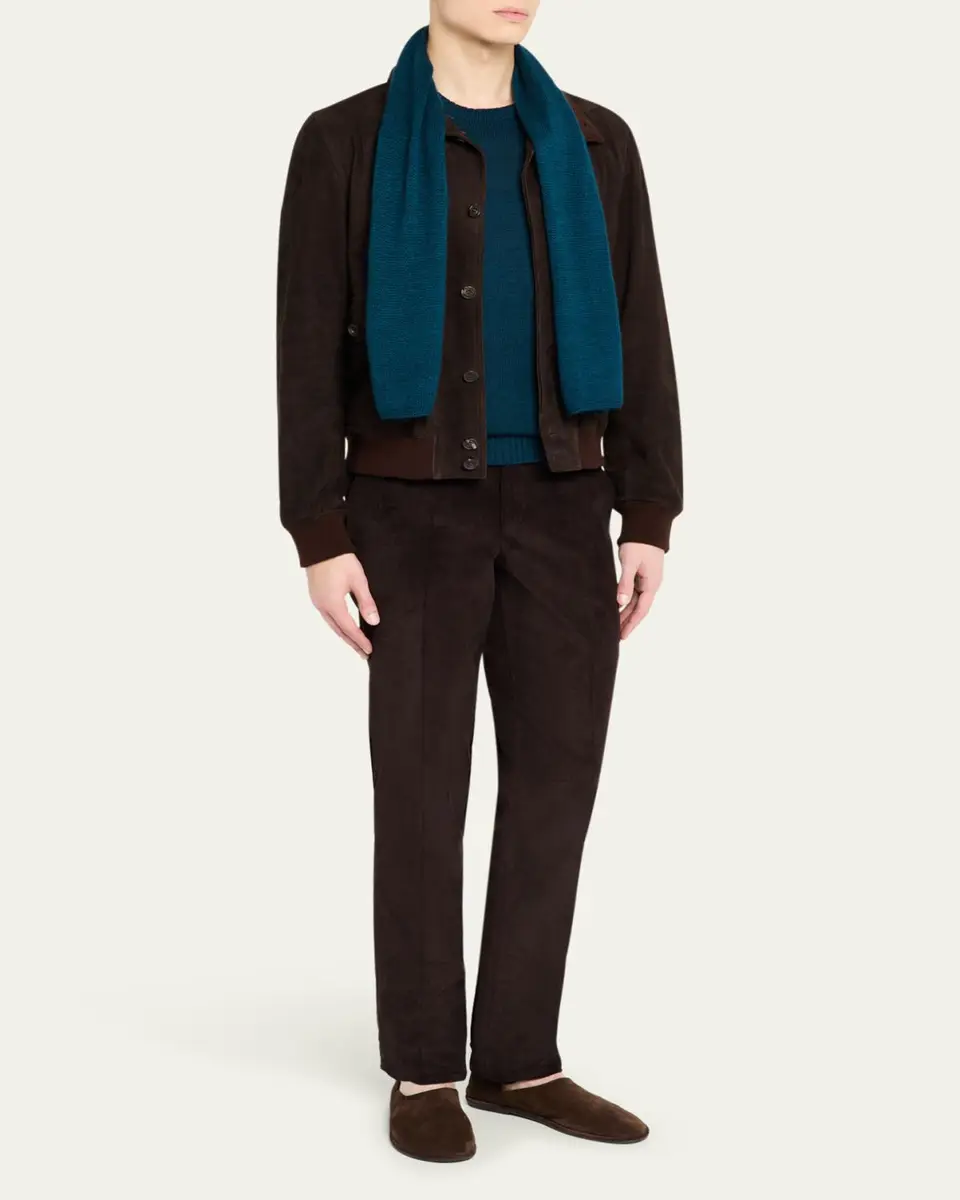 Anderson & Sheppard Men's Muskox Knitted Scarf | Thumbnail 2