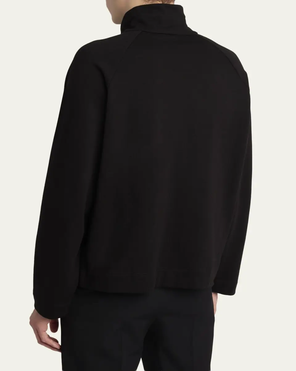 The Row Men's Gallagher Cotton and Cashmere Funnel-Neck Sweater | Thumbnail 3