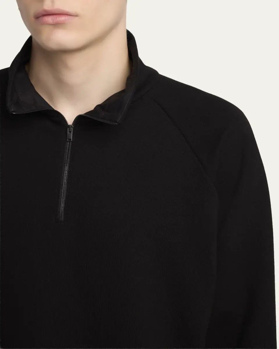 The Row Men's Gallagher Cotton and Cashmere Funnel-Neck Sweater | Thumbnail 5