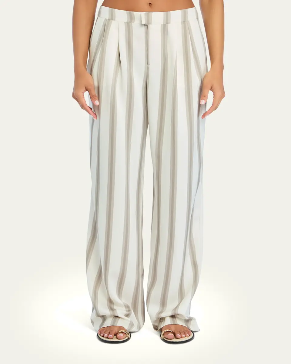SEROYA Marlowe Striped Satin Pants | Thumbnail 4 SEROYA Marlowe Striped Satin Pants | Thumbnail 4