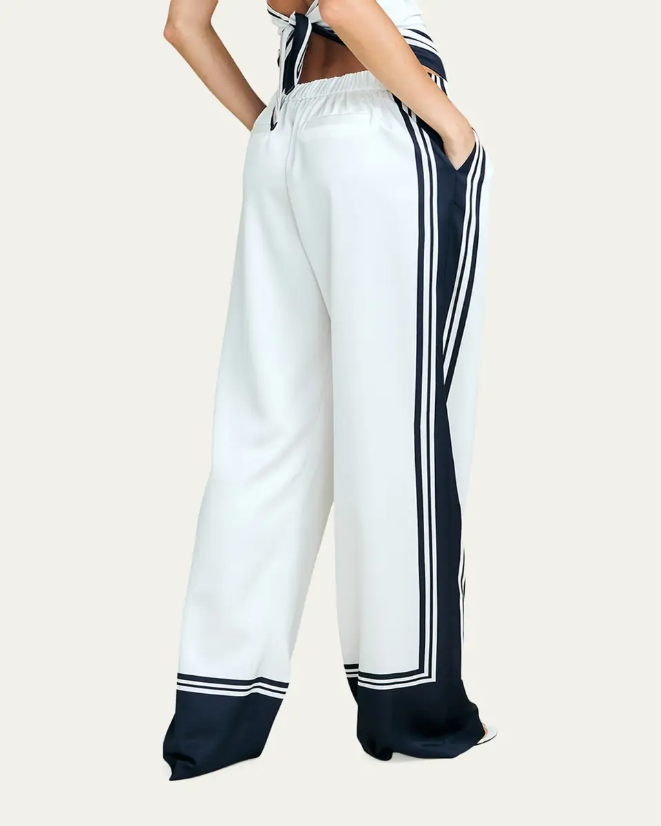 SEROYA Marlowe Striped Satin Pants | Thumbnail 3 SEROYA Marlowe Striped Satin Pants | Thumbnail 3