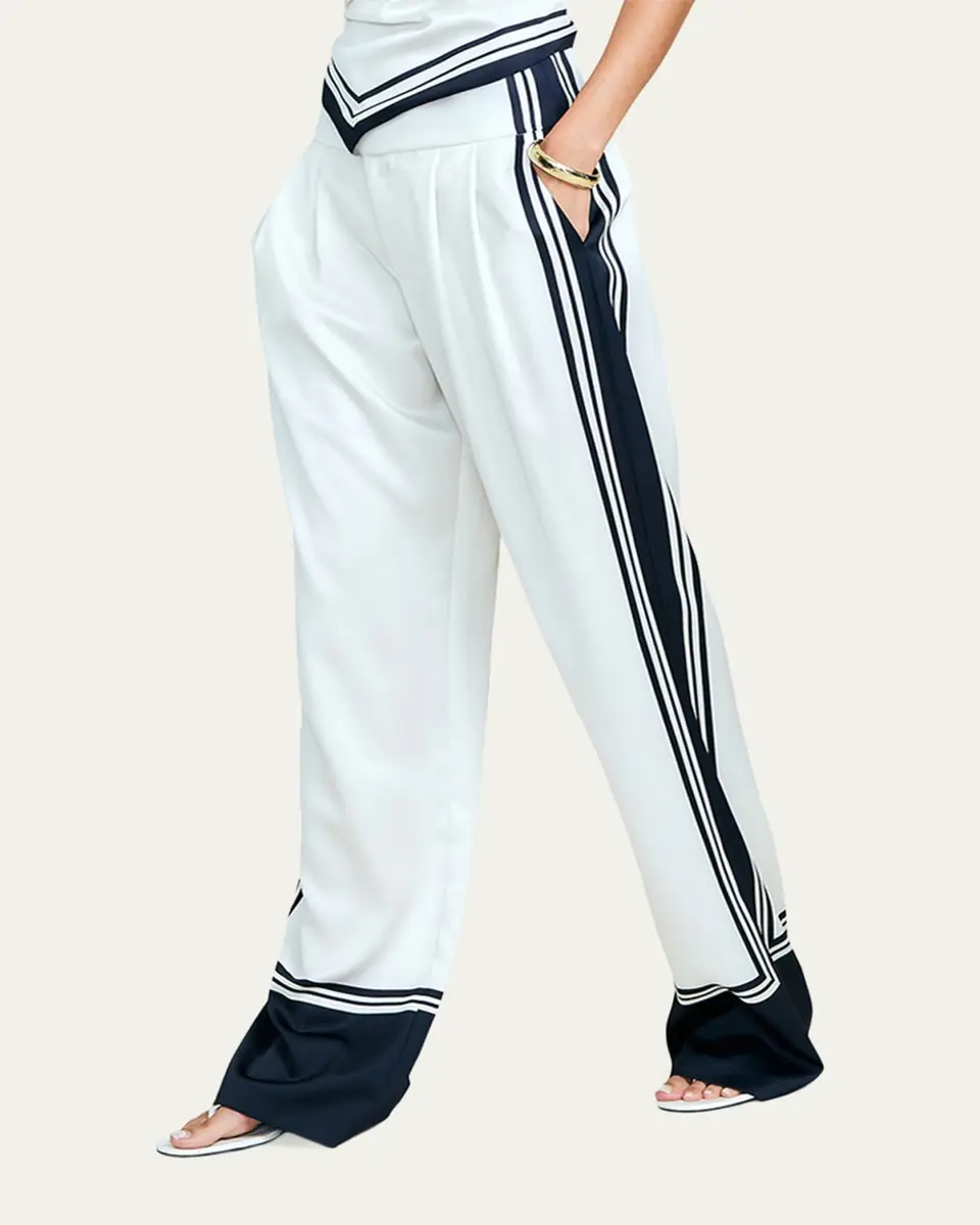 SEROYA Marlowe Striped Satin Pants | Thumbnail 4 SEROYA Marlowe Striped Satin Pants | Thumbnail 4