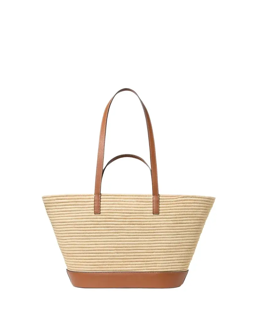 Loeffler Randall Granger Leather-Trim Raffia Tote Bag | Image 1 Loeffler Randall Granger Leather-Trim Raffia Tote Bag | Image 1