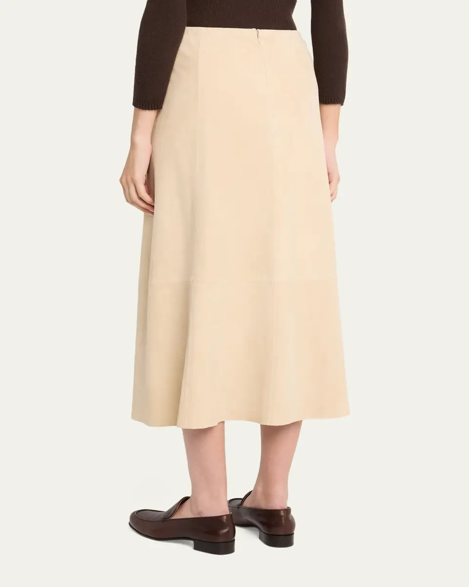 Vince Paneled Suede Maxi Skirt | Thumbnail 3 Vince Paneled Suede Maxi Skirt | Thumbnail 3