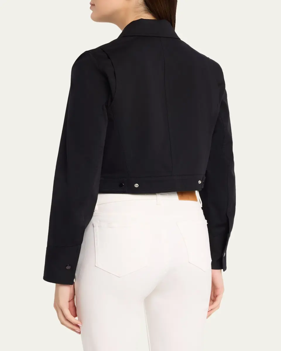 Vince Shrunken Stretch Cotton Jacket | Thumbnail 3