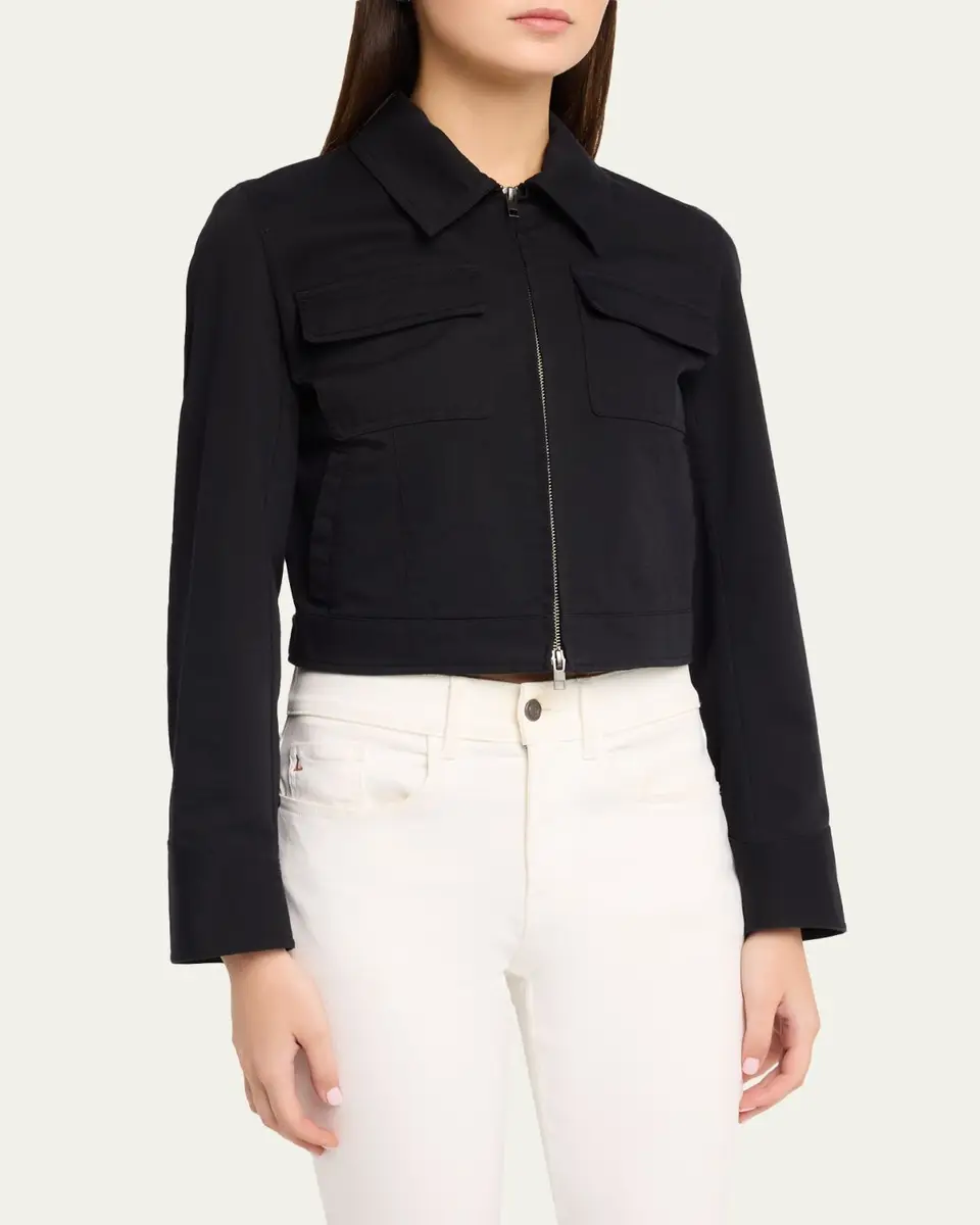 Vince Shrunken Stretch Cotton Jacket | Thumbnail 4