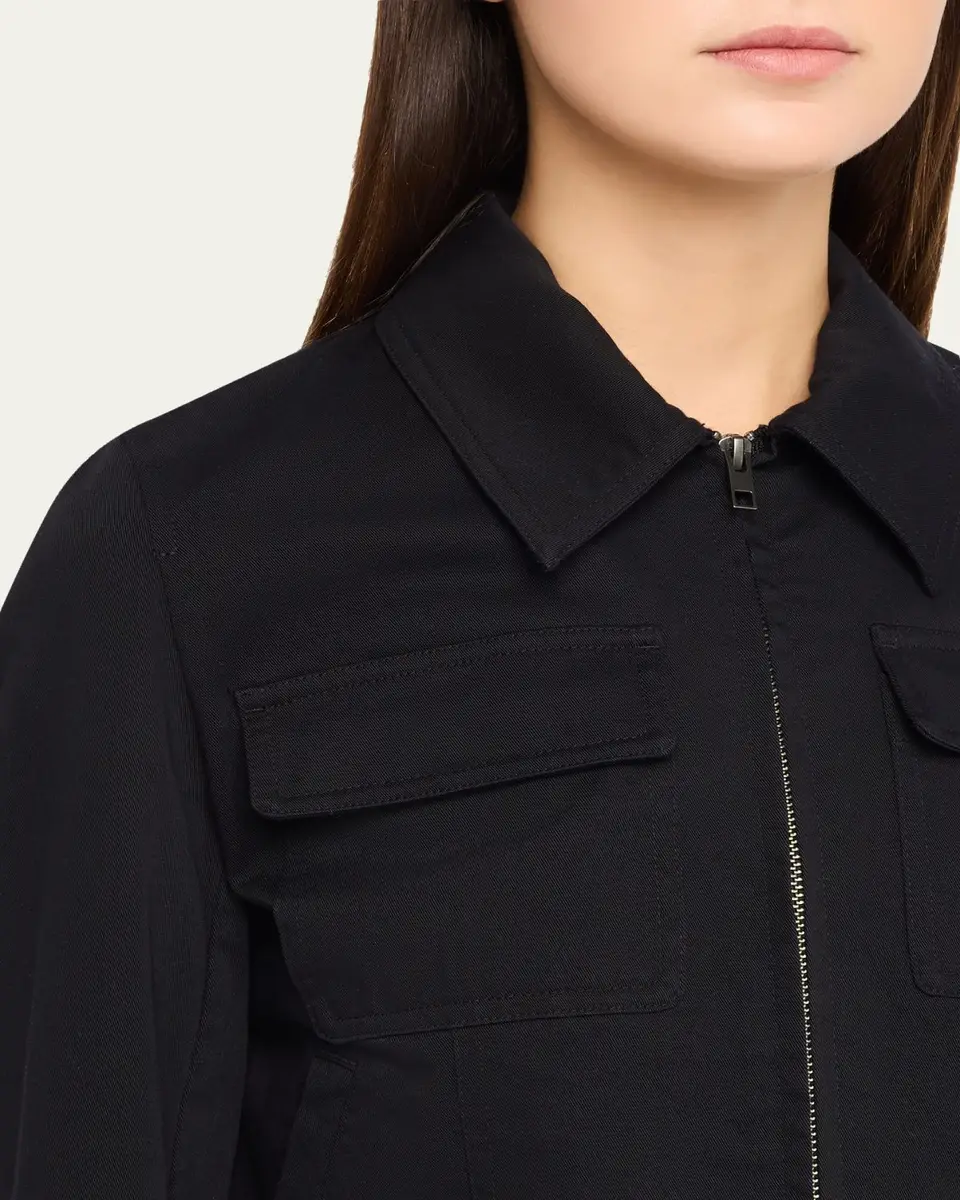 Vince Shrunken Stretch Cotton Jacket | Thumbnail 5