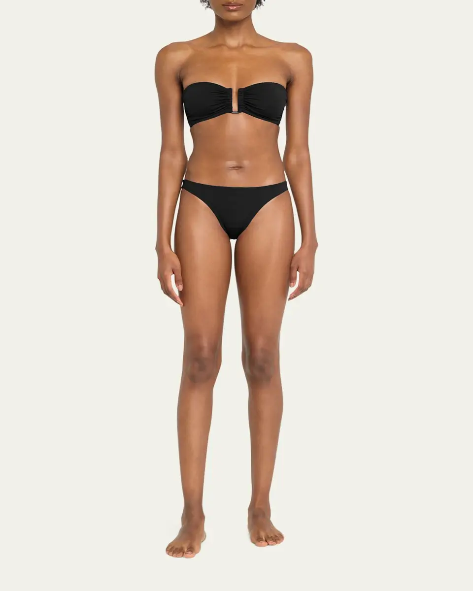 Eres Fripon Solid Low-Rise Hipster Bikini Bottoms | Thumbnail 2