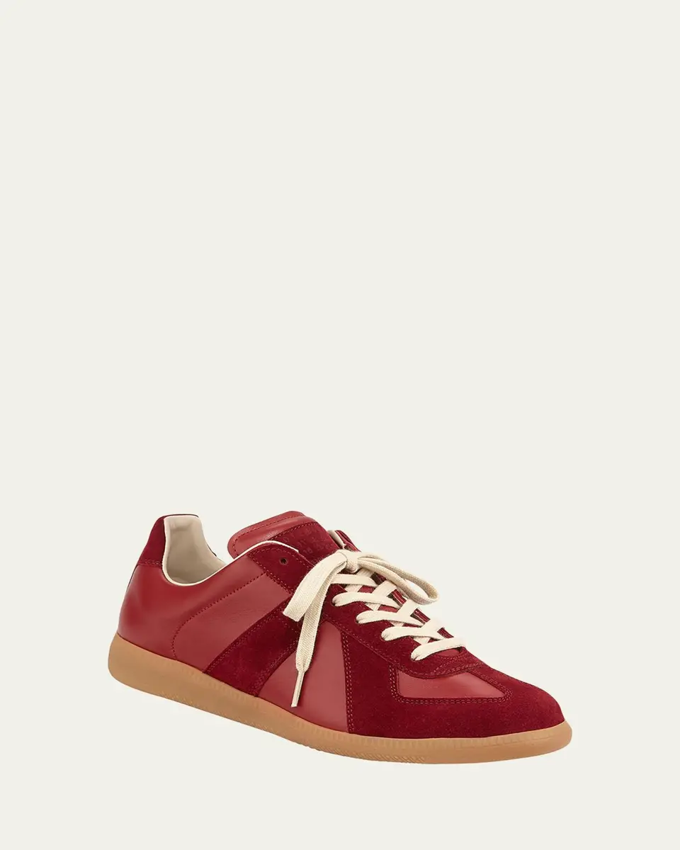 Maison Margiela Men's Replica Leather Low-Top Sneakers | Thumbnail 10 Maison Margiela Men's Replica Leather Low-Top Sneakers | Thumbnail 10