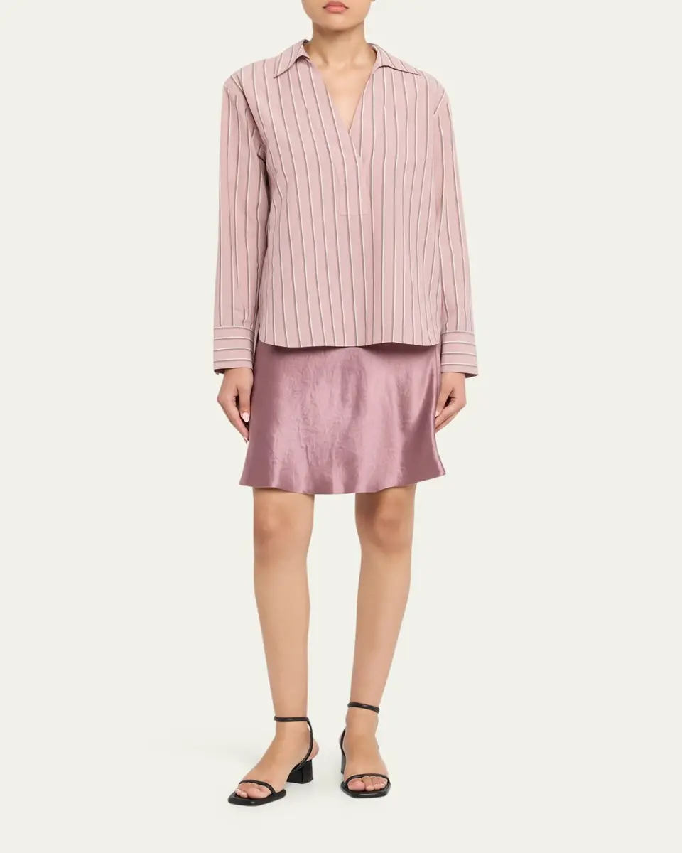 Vince Short Pull-On Satin Slip Skirt | Thumbnail 2 Vince Short Pull-On Satin Slip Skirt | Thumbnail 2