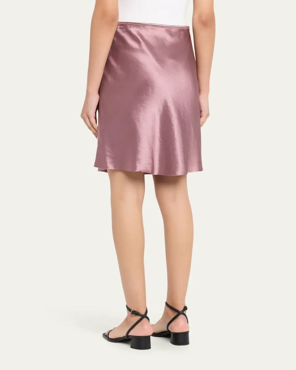 Vince Short Pull-On Satin Slip Skirt | Thumbnail 3 Vince Short Pull-On Satin Slip Skirt | Thumbnail 3