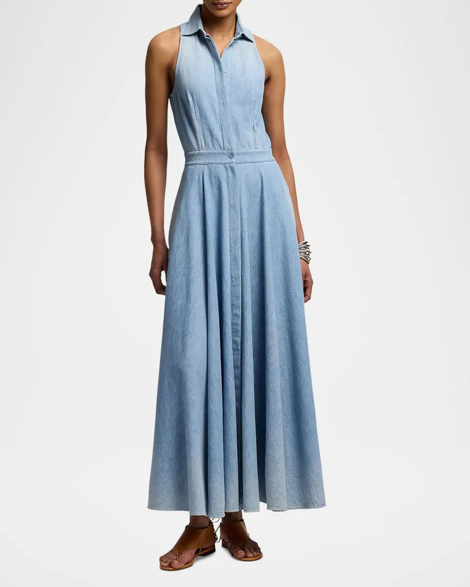 Ralph Lauren Collection Peyten Cotton Denim Day Dress | Thumbnail 2