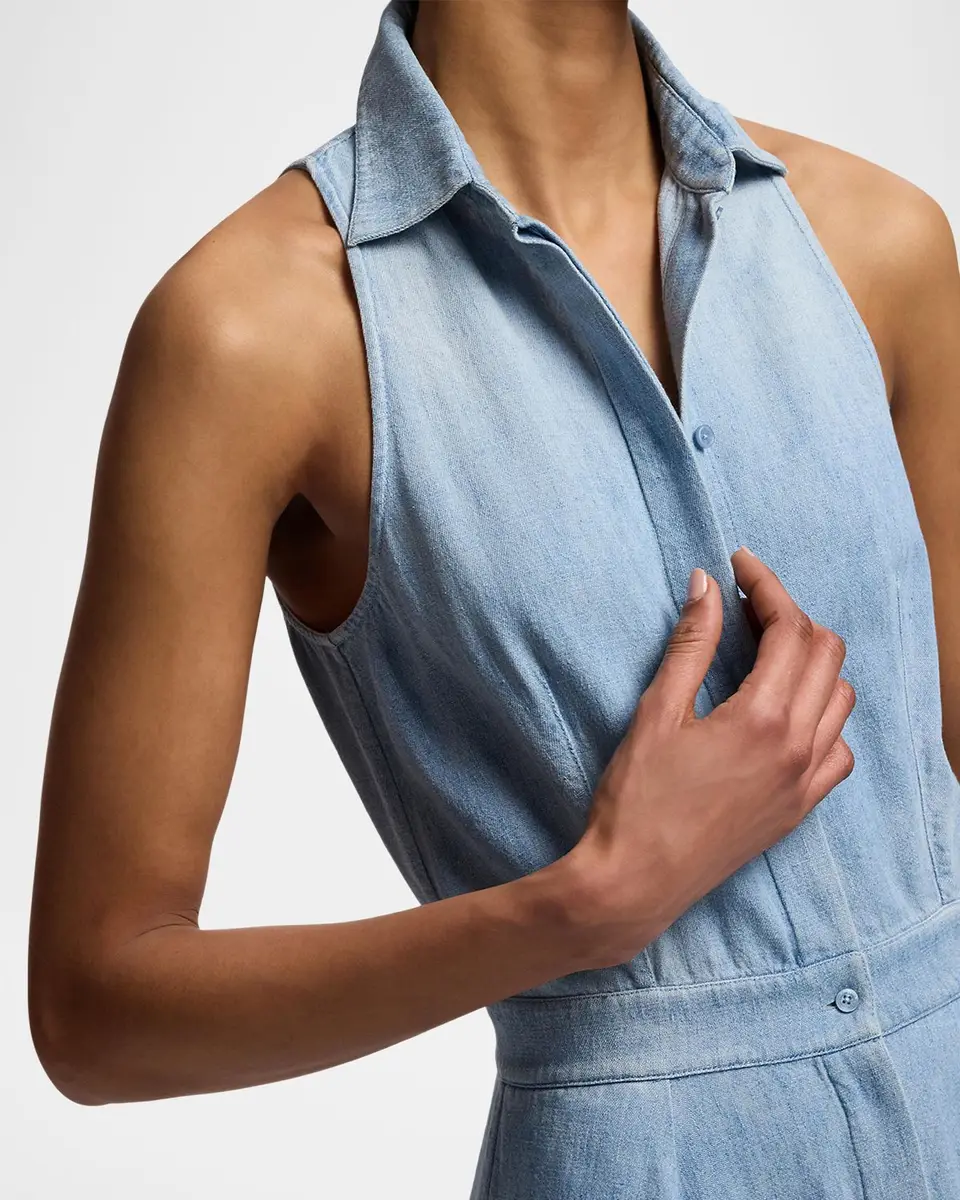 Ralph Lauren Collection Peyten Cotton Denim Day Dress | Thumbnail 5