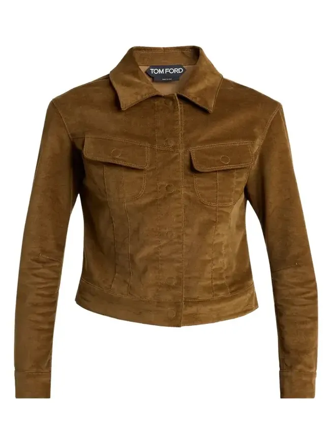 Velvet Slim Single-Breasted Jacket Velvet Slim Single-Breasted Jacket