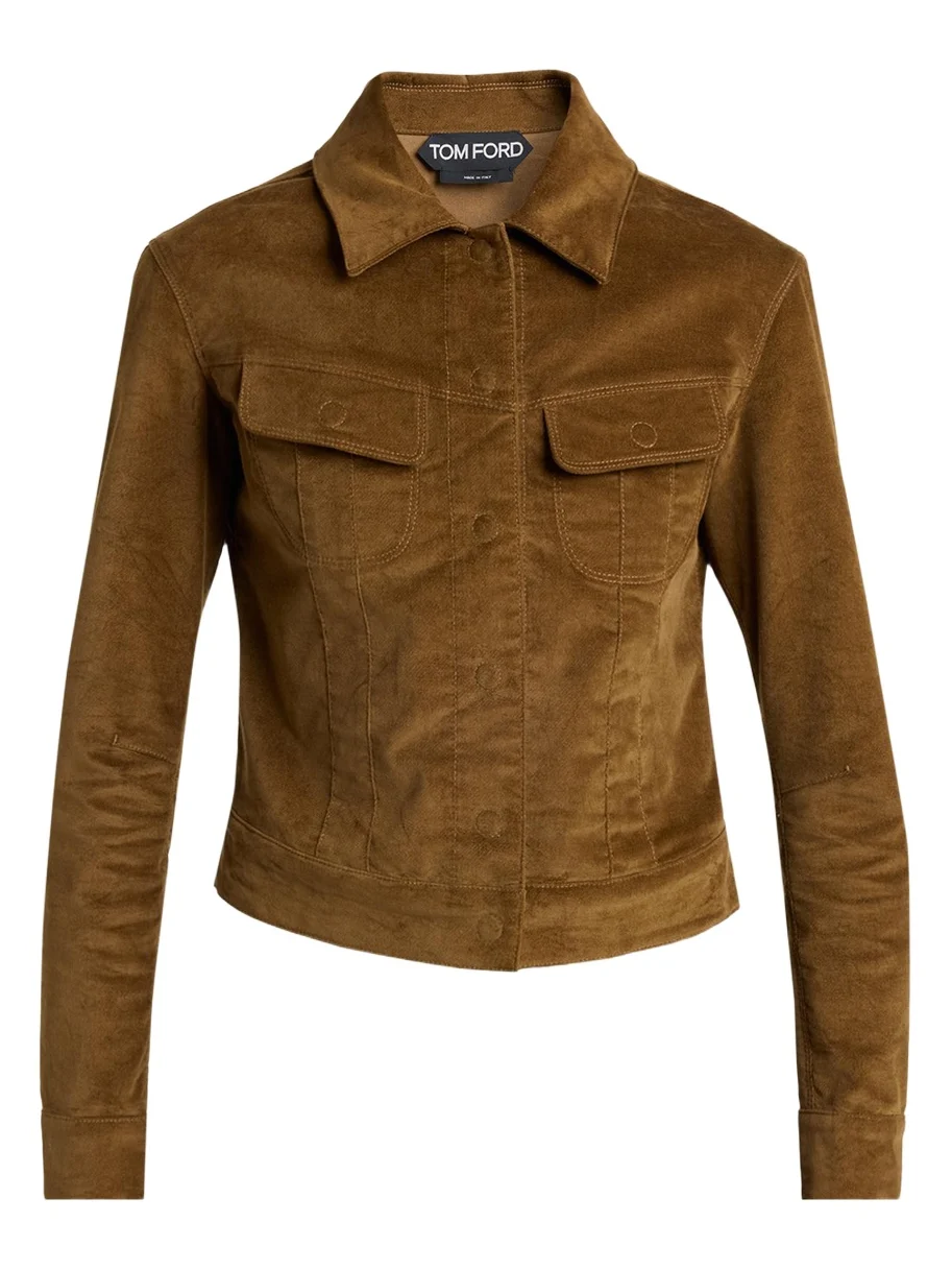 Velvet Slim Single-Breasted Jacket Velvet Slim Single-Breasted Jacket
