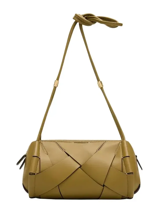 Charlotte Woven Leather Camera Bag