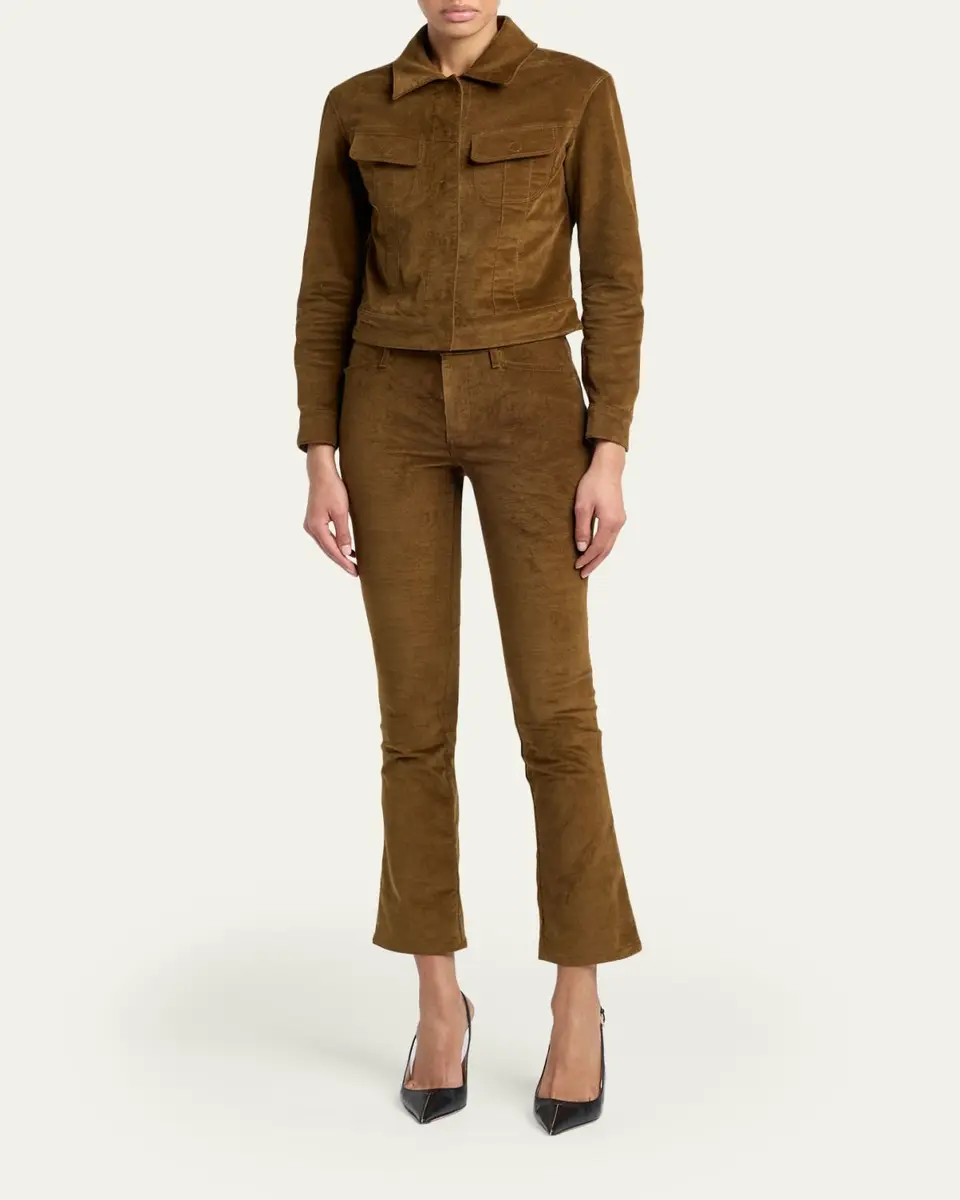 Tom Ford Velvet Slim-Leg Ankle Trousers | Thumbnail 2