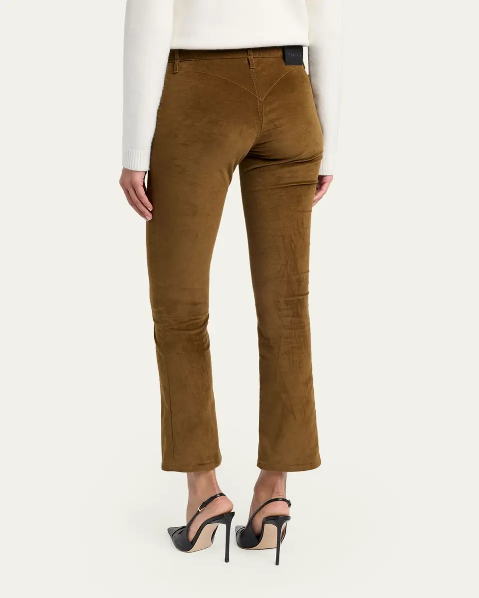 Tom Ford Velvet Slim-Leg Ankle Trousers | Thumbnail 3