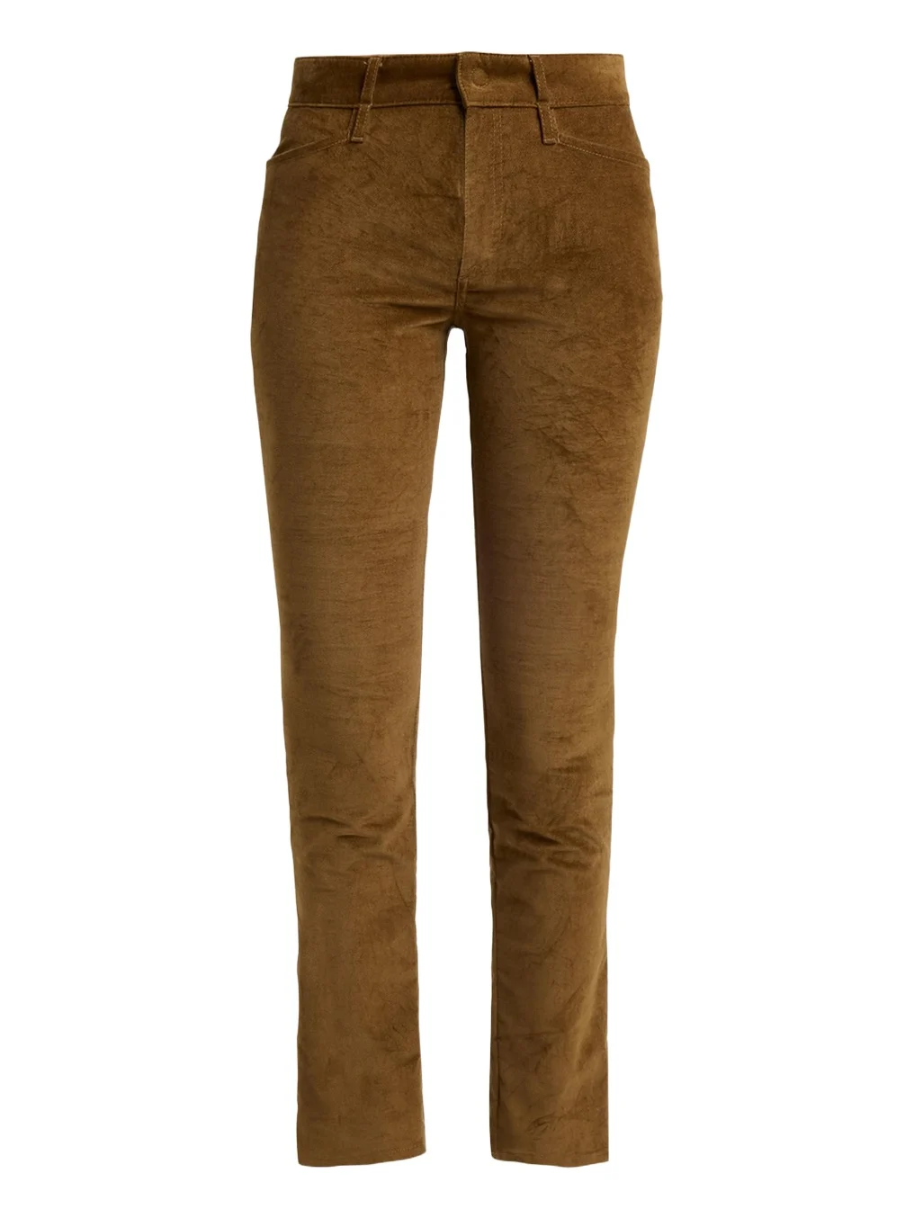 Velvet Slim-Leg Ankle Trousers Velvet Slim-Leg Ankle Trousers