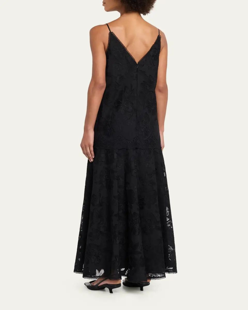 Kobi Halperin Robbie Embroidered Lace-Trim Maxi Dress | Thumbnail 3
