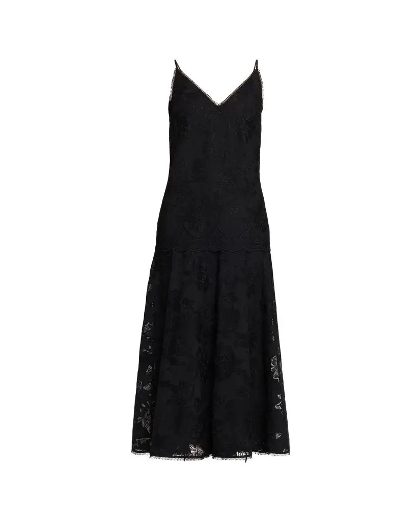 Kobi Halperin Robbie Embroidered Lace-Trim Maxi Dress | Image 1 Kobi Halperin Robbie Embroidered Lace-Trim Maxi Dress | Image 1