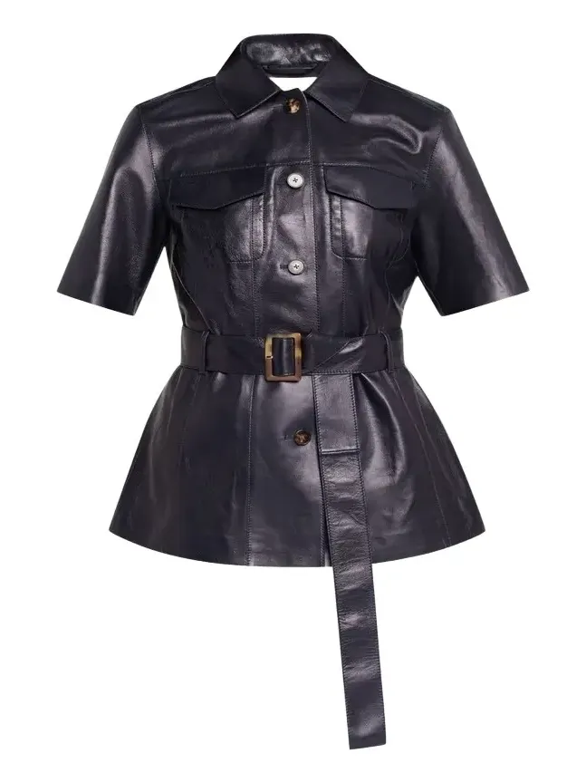 Belted Leather Jacket Belted Leather Jacket