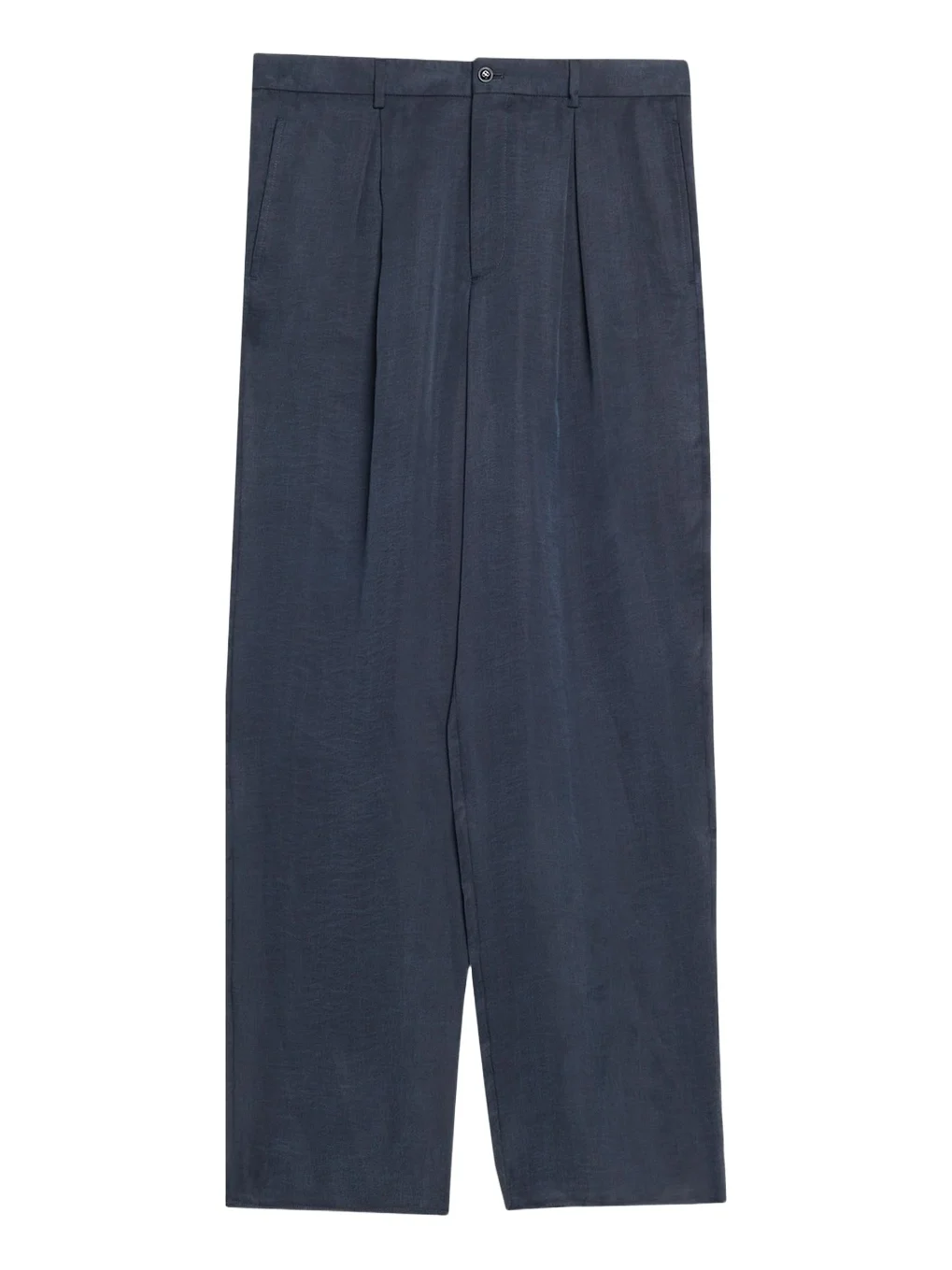 Giorgio Armani Men's Cotton and Lyocell Pleated Wide-Leg Trousers