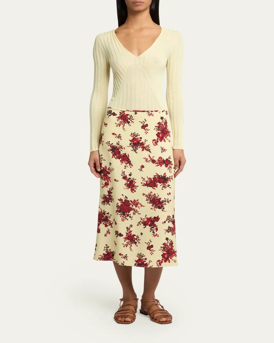 Jil Sander Cashmere-Silk V-Neck Sweater | Thumbnail 2 Jil Sander Cashmere-Silk V-Neck Sweater | Thumbnail 2