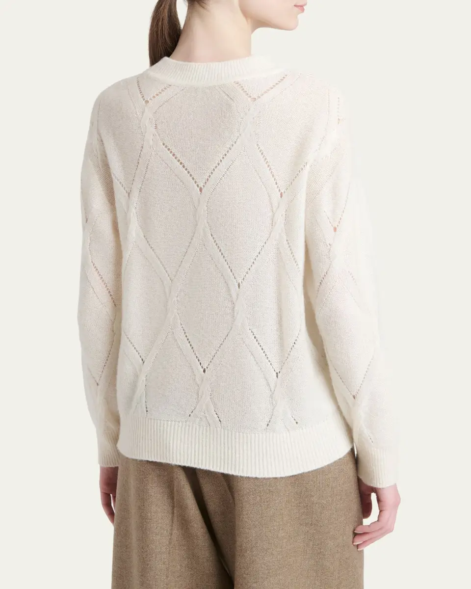 Kiton Diamond Cashmere-Silk Sweater | Thumbnail 3