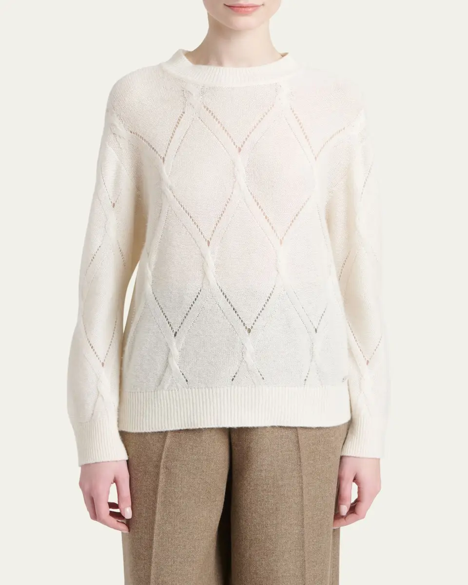 Kiton Diamond Cashmere-Silk Sweater | Thumbnail 4