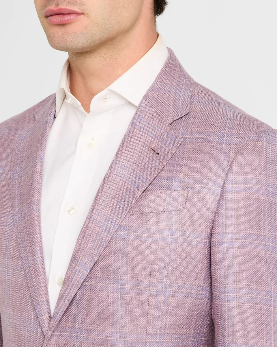 Emporio Armani Men's Textured Plaid Sport Coat | Thumbnail 5