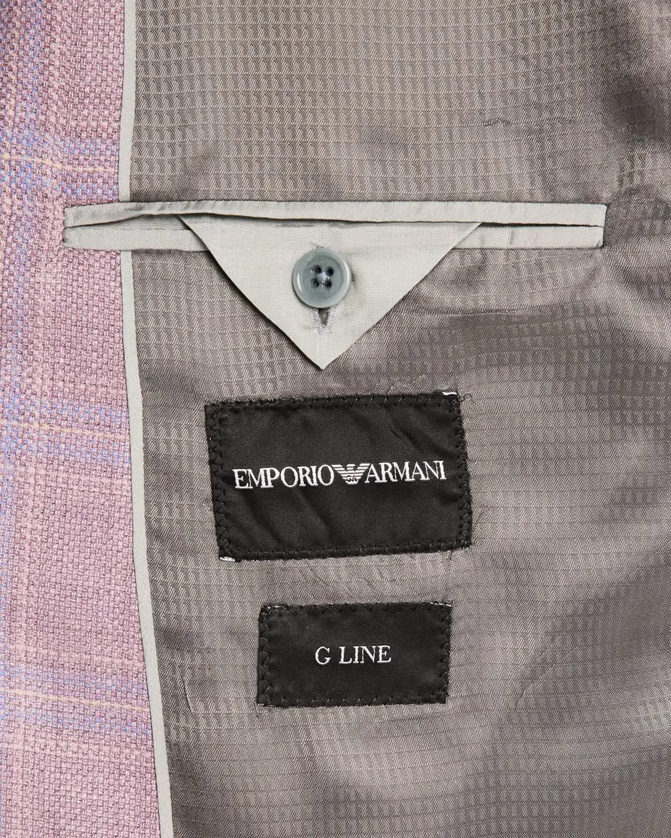 Emporio Armani Men's Textured Plaid Sport Coat | Thumbnail 6