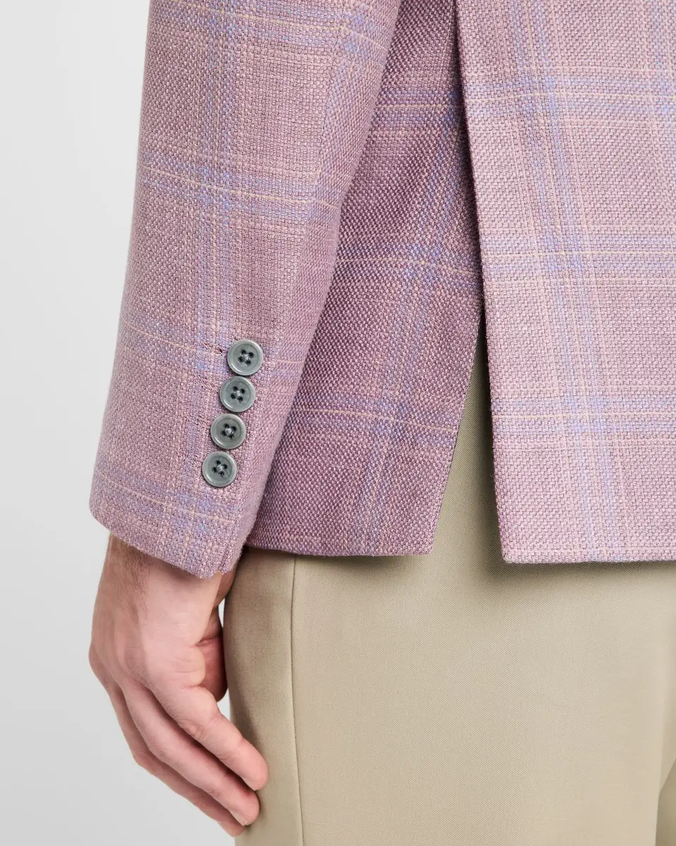Emporio Armani Men's Textured Plaid Sport Coat | Thumbnail 8