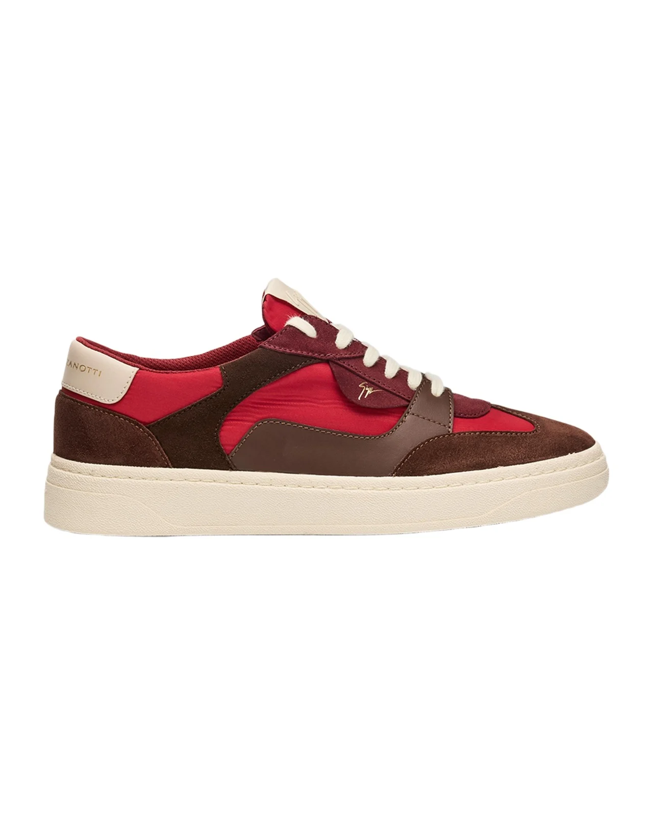 Men's Textile and Leather Low-Top Sneakers